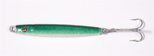 Picture of HR Tackle Painted Stingsilver Jig, 1 1/4 Oz, Green Back White Belly