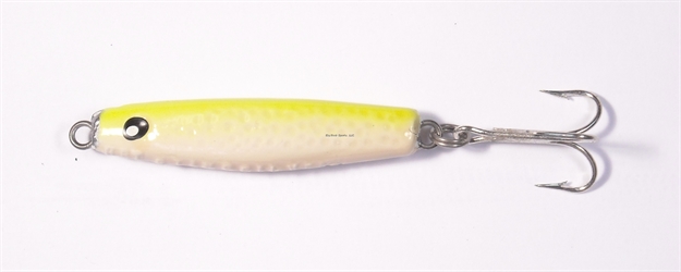 Picture of HR Tackle Short Body Stingsilver Jig, 2 Oz, Chartreuse Back White Belly