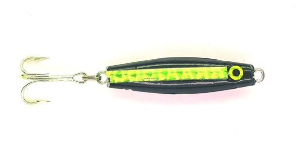 Picture of HR Tackle Stingsilver Reflector Tape, 2 Oz, Black W/Chartreuse Tape