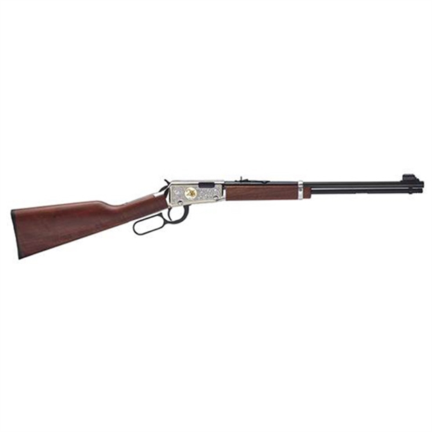 Picture of  Henry H00125 Classic 25Th Anniversary 22 Short, 22 Long, 22 LR 15Lr/17L/21Short 18.50" Blued Barrel, Nickel-Plated Rec, Semi-Fancy American Walnut Stock 619835011244