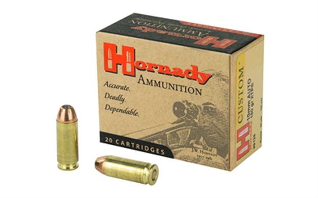 Picture of  Hornady 9126 Custom  10Mmauto 180Gr Hornady Xtp Hollow Point 20 Per Box/10 Case