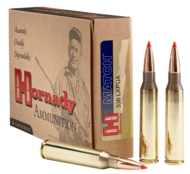 Picture of  Hornady 8230 Match  338Lapuamag 250Gr Boat Tail Hollow Point 20 Per Box/6 Case