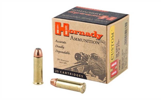 Picture of Hornady 90362 Custom  38Special 158Gr Hornady Xtp Hollow Point 25 Per Box/10 Case 090255903621