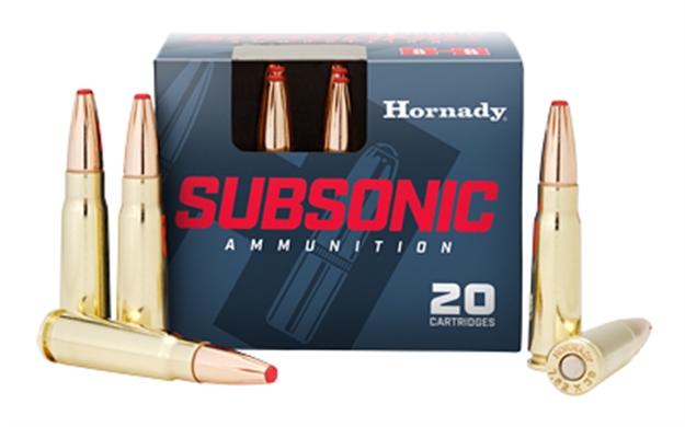Picture of  Hornady 80787 Subsonic Rifle 7.62X39mm 255Gr Sub X 20 Per Box/10 Case 090255807875