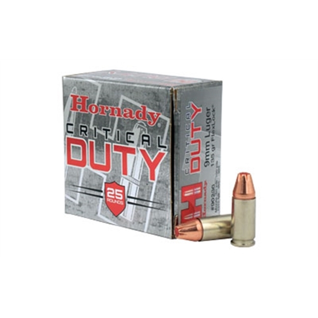 Picture of Hornady Critical Duty Pistol Ammo 9Mm, Flexlock, 135 Gr, 1010 Fps, 25 Rnd, Boxed 090255902365