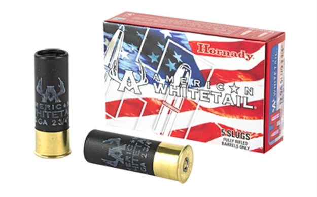 Picture of  Hornady 86271 American Whitetail  12 Gauge 2.75" 1 OZ 325 GR 1825 Fps Interlock Slug Shot 5 BX 20 CS
