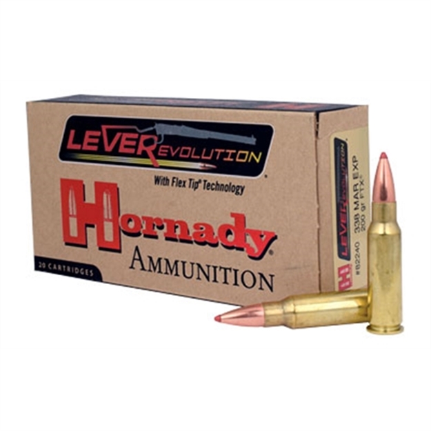 Picture of Hornady 82240 Leverevolution  338Marlinexpress 200Gr Flex Tip Expanding 20 Per Box/10 Case 090255822403 -