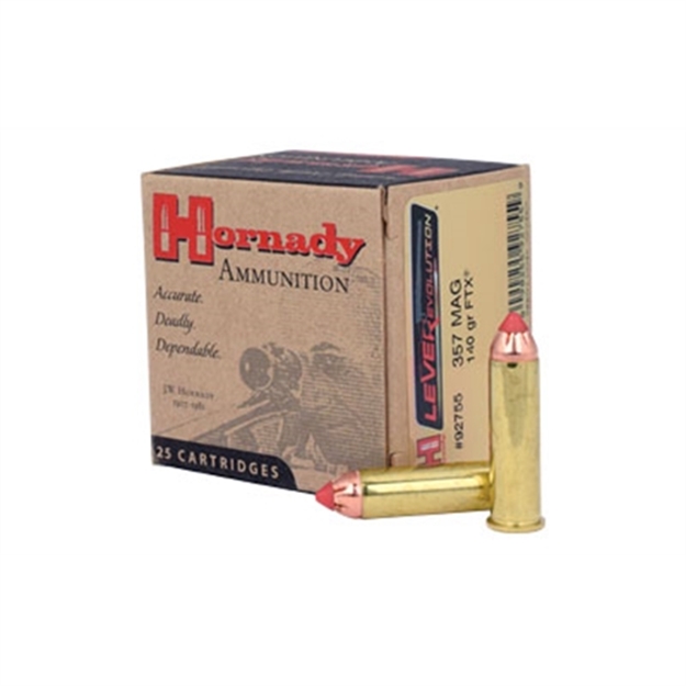 Picture of  Hornady 92755 Leverevolution  357Mag 140Gr Hornady Flex Tip Expanding 25 Per Box/10 Case