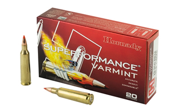 Picture of Hornady Superformance Varmint Rifle Ammo 22-250 Rem, V-Max, 50 Grains, 4000 Fps, 20, Boxed 090255833669