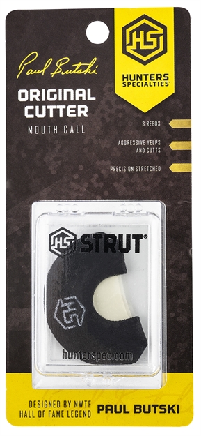 Picture of HS Strut Pbmcoc Butski Original Cutter Diaphragm Call 3.5 Reed Attracts Turkeys Black Latex HS-PB-MC-OC