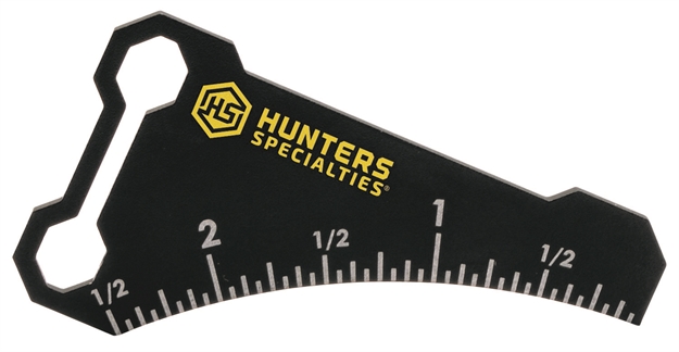 Picture of Hunters Specialties Hs-Str-Clwg Turkey Spur Gauge  Black W/White Measurements Aluminum