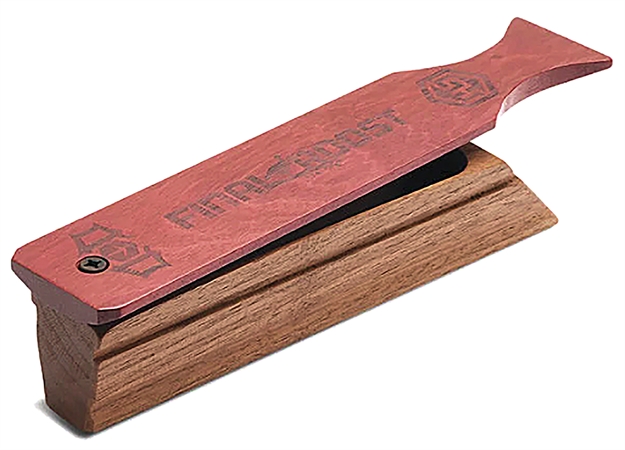 Picture of Hunters Specialties Drury Outdoors Signature Turkey Box Call/ Walnut Body W/Purple Heart Lid/Paddle HS-DOD-BC