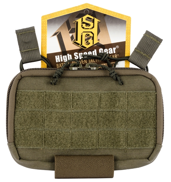 Picture of  High Speed Gear 14Map0od Mini Map V2 Utility Pouch Small OD Green Nylon Laminate Molle Compatible W/ Rifle