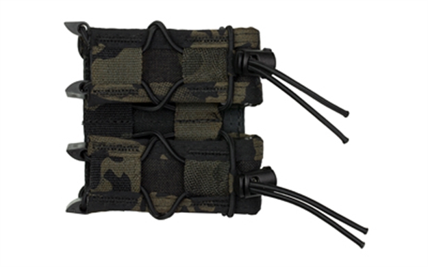 Picture of  High Speed Gear 11Pt02mb Taco Mag Pouch Double Multicam Black Nylon Molle Compatible W/ Pistol