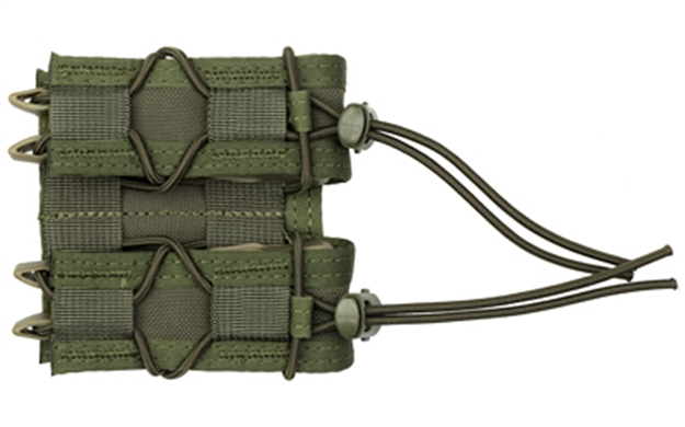 Picture of  High Speed Gear 11Pt02od Taco Mag Pouch Double OD Green Nylon Molle Compatible W/ Pistol
