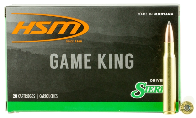 Picture of  Hsm 250Savage3n Game King  250 Savage 100 GR Sierra Gameking Spitzer Boat Tail 20 Per Box/ 25 Case 837306003103