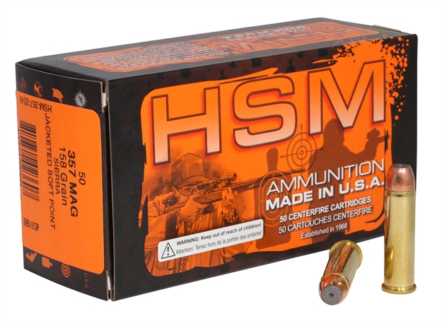 Picture of  Hsm 35722N Pro Pistol  357 Mag 158 GR Jacketed Soft Point 50 Per Box/ 10 Case 810742023607