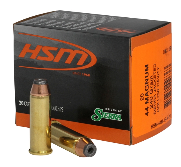 Picture of Hsm 44M18n20 Pro Pistol  44 Rem Mag 240 GR Jacketed Hollow Cavity 20 Per Box/ 20 Case 44M-18-N20 810742026363