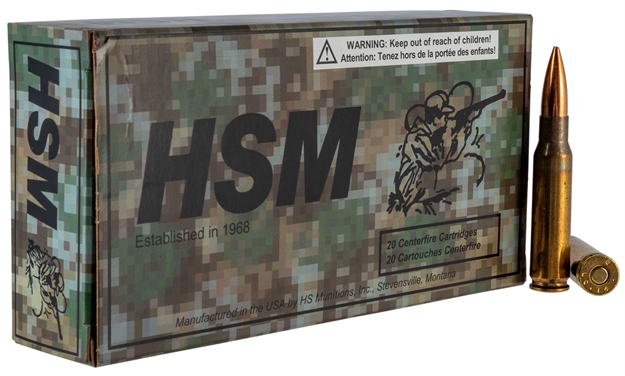 Picture of Hsm 762X511n Classics  7.62X51mm 168 GR Sierra Matchking Boat-Tail Hollow Point (Bthp) 20 Bx/ 25 CS