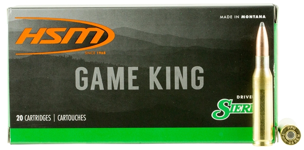 Picture of  Hsm 7Mm087n Game King  7Mm-08 Rem 140 GR Sierra Gameking Spitzer Boat Tail 20 Per Box/ 25 Case