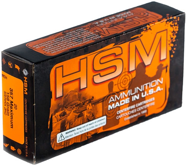 Picture of Hsm Ammo 357 Maximum 158Gr Jhp 20Rd 25Bx/Cs 357Max-2-N
