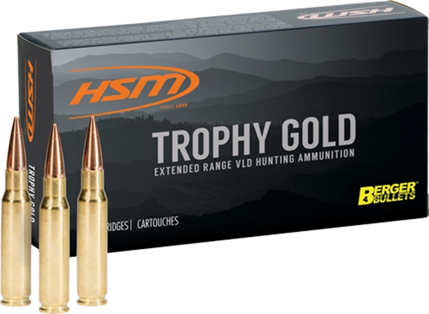 Picture of Hsm 7Mag180vld Trophy Gold Extended Range 7Mm Rem Mag 180 GR Berger Hunting Vld Match 20 Per Box/ 20 Case BER7MAG180VL 837306006302