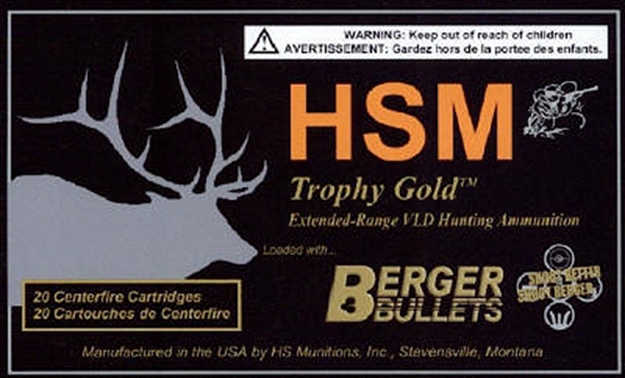 Picture of Hsm Ber338wm300v Trophy Gold 338 Win Mag 300 GR Otm 20 Bx/ 1 CS