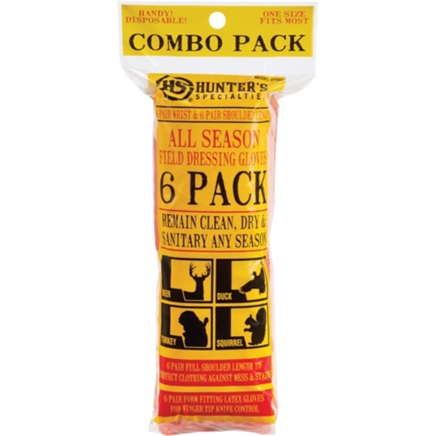 Picture of  Hunters Specialties 01059 Field Dressing  White Short & Shoulder Length Polymer Osfa 12 Pair 021291010592