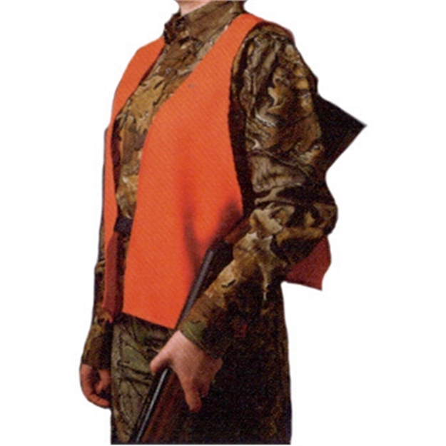 Picture of  Hunters Specialties 02001 Safety Vest  Youth Orange Polyester 021291020010