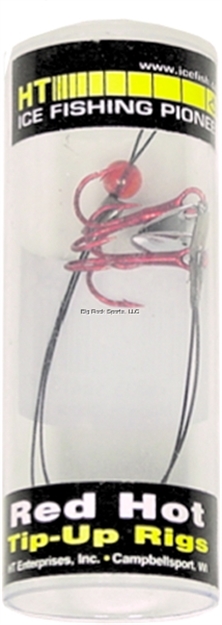 Picture of HT R-4 Hot Rig W/#4 Blood Red Treble Hooks 2/Tube