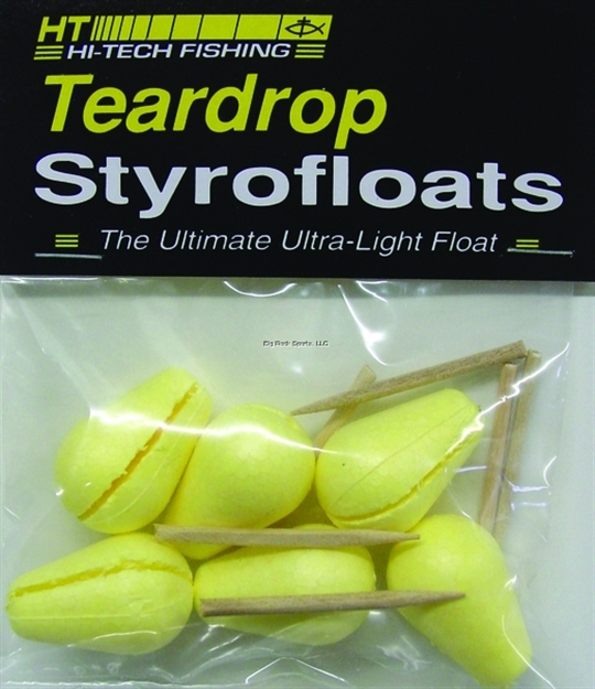 Picture of HT Teardrop Styrofloat 5/8" Yellow 6Pk