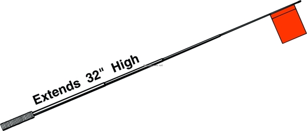 Picture of HT Tip-Up Flag Extension 32" Telescopic
