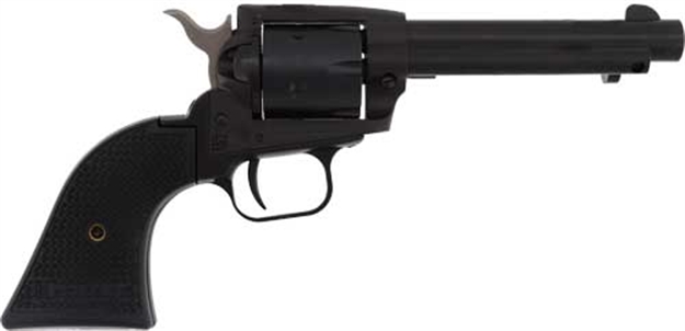 Picture of  Heritage Mfg Srr22mbs4pg Rough Rider  22 Lr/22 Wmr 6 Shot, 4.75" Black Satin Steel Barrel, Frame & Cylinder, Black Polymer Grip, Exposed Hammer