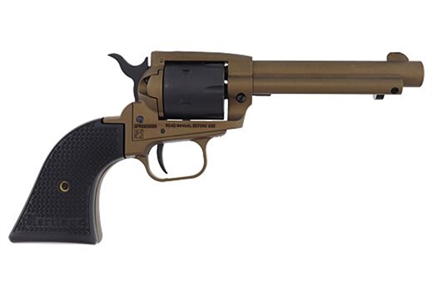 Picture of  Heritage Mfg Srr22a4 Rough Rider  22 LR 6 Shot, 4.75" Burnt Bronze Cerakote Steel Barrel, Frame, Black Satin Cylinder, Black Polymer Grip, Hammer/Thumb Safety, Exposed Hammer 727962708316