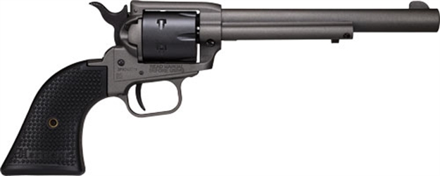 Picture of  Heritage Mfg Rr22c6 Rough Rider  22 LR 6 Shot. 6.50" Tungsten Gray Cerakote Steel Barrel & Frame, Black Satin Cylinder, Black Star Polymer Grip, Hammer/Thumb Safety, Exposed Hammer 727962707791