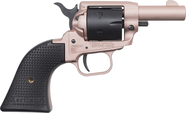 Picture of  Heritage Mfg Bk22q2 Barkeep  22 LR 6 Shot 2.68" Rose Gold Cerakote Barrel, Rose Gold Cerakote W/Black Accents Frame, Black Cerakote Cylinder, Black Star Polymer Grips