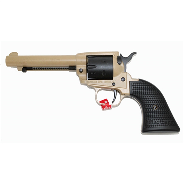 Picture of  Heritage Mfg Srr22v4 Rough Rider  22 LR 6 Shot 4.75" Sabre Sand Cerakote Steel Barrel, Sabre Sand Cerakote Steel Frame, Black Satin Cylinder, Black Polymer Grip, Hammer/Thumb Safety, Exposed Hammer