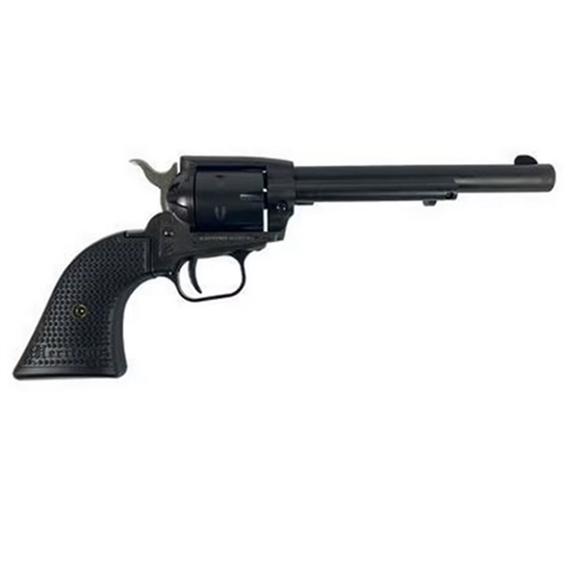 Picture of  Heritage Mfg Srr22mbs6pg Rough Rider  22 Lr/22 Wmr 6 Shot/ 6.50" Black Satin Steel Barrel, Frame & Cylinder, Black Polymer Grip, Hammer/Thumb Safety, Exposed Hammer