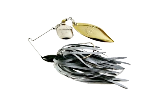 Picture of Humdinger Spinnerbait, 1/4 Oz, 4/0 Hook, Gold Colorado/Nickel Willow Blade,Black Skirt