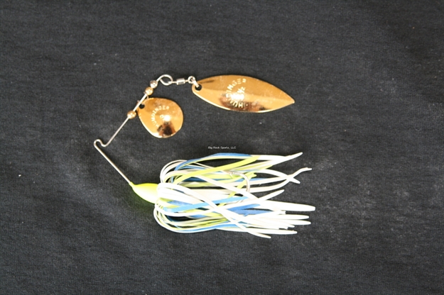 Picture of Humdinger Spinnerbait, 1/4 Oz, 4/0 Hook, Gold Colorado/Willow Blade,Black/Chartreuse/White