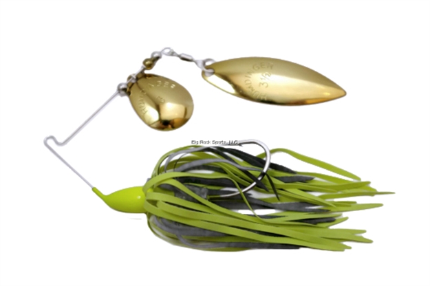Picture of Humdinger Spinnerbait, 1/4 Oz, 4/0 Hook, Gold Colorado/Willow Blade,Chartreuse/Black Skirt