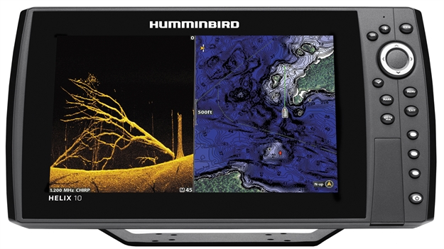 Picture of Humminbird Helix 10 Chirp Sonar/Gps Combo DI Gps G2n, 10.1" 600 X 1024 Color Display, Mega Down Imaging, Bluetooth, Autochart