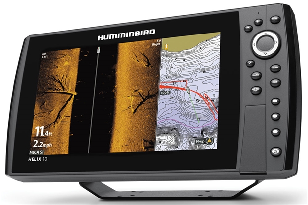 Picture of Humminbird Helix 10 Chirp Sonar/Gps Combo SI Gps G2n, 10.1" 600 X 1024 Color Display, Mega Side & Down Imaging, Autochart