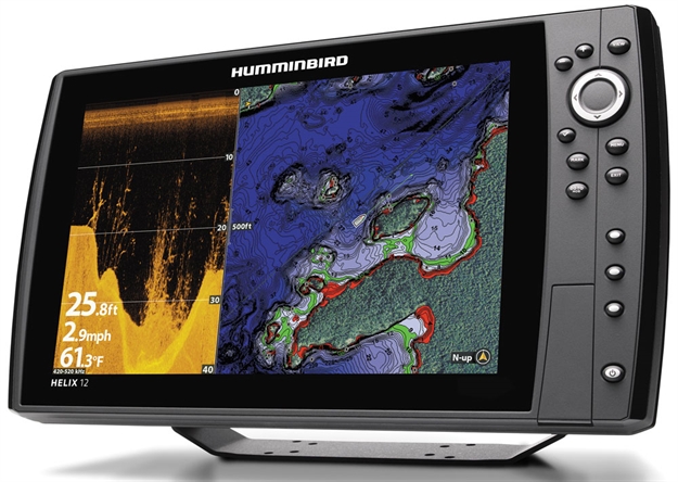 Picture of Humminbird Helix 12 Chirp Sonar/Gps Combo DI Gps G2n, 12.1" 800 X 1280 Color Display, Down Imaging, Bluetooth, Network, Autochart
