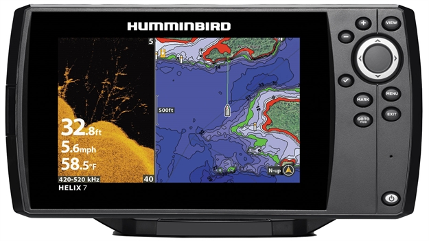 Picture of Humminbird Helix 7 Chirp Sonar/Gps Combo DI G2n, 7" 480 X 800 Color Display, Down Imaging, Dual Beam, Speed, Temp