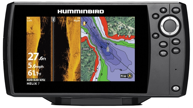 Picture of Humminbird Helix 7 Chirp Sonar/Gps Combo SI Gps G2, 7" 480 X 800 Color, Dual Beam, Side Imaging, Speed, Temp