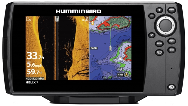 Picture of Humminbird Helix 7 Chirp Sonar/Gps Combo SI Gps G2n, 7" 480 X 800 Color Display, Side Imaging, Dual Beam, Networking, Bluetooth