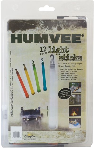 Picture of Humvee Adventure Gear Hmv6fp10 Light Stick Family Pack Multi Color 6" Weather Proof 10 Lights HMV6FP12 024718200408