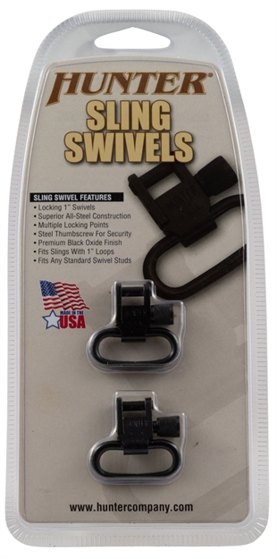 Picture of  Hunter Company 02422 Swivel Set Sling Swivel 1" Black Oxide Steel 021771240228