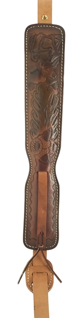 Picture of Hunter Company 27-025 Custom  Brown Leather/Suede With Deer & Acorn Design For Rifle 027-25